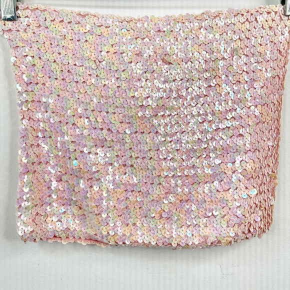 🌸 Hugo Buscati Collection 2-Piece Set -Sequin Tube Top + Satin Maxi Skirt-Sz 12 - Picture 2 of 11